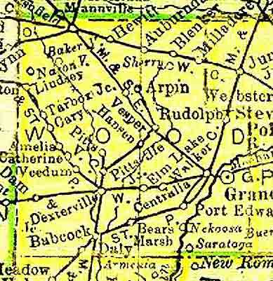 Wood County map 1895.